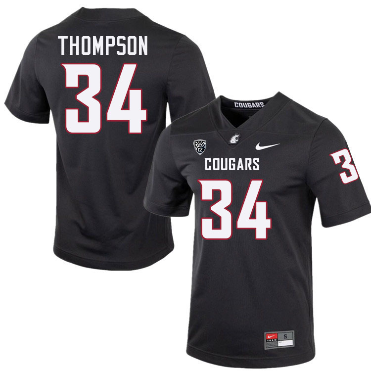 Jalen Thompson WSU Cougars Jersey.Washington State Cougars #34 Jalen Thompson Jersey Youth-Charcoal